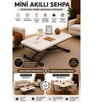 Akıllı Sehpa Mini Juppo MDF Lizbon Oval Siyah