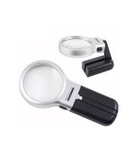 3X 4.5X Katlanabilir Ayarlı Büyüteç 10 Led Işık El veya Masa Akrilik Optik Lens