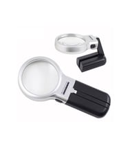 3X 4.5X Katlanabilir Ayarlı Büyüteç 10 Led Işık El veya Masa Akrilik Optik Lens