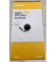 Dahua DH-PFM920-6UN 305 Metre Outdoor Dış Mekan UTP 23AWG CAT6 Oksijensiz bakır % 99,97 saflık Cat6 Kablo Siyah