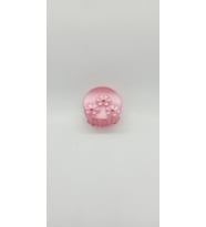 Pembe Renk Çiçek Desen Yuvarlak Mandal Toka