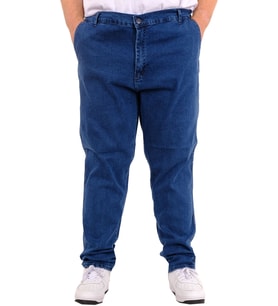 Mode XL Büyük Beden Erkek Kot Pantolon Yan Cep CHINO 18880 Açık Mavi