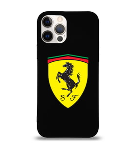 Apple iPhone 12 Pro  Lansman Kılıf Ferrari Tasarımlı Altı Kapalı İçi Kadife Kaplı  Kapak (Şeffaf)