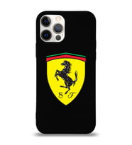 Apple iPhone 12 Pro  Lansman Kılıf Ferrari Tasarımlı Altı Kapalı İçi Kadife Kaplı  Kapak (Şeffaf)