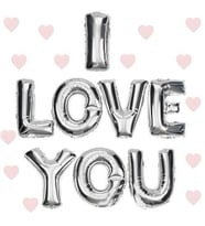 I Love You Folyo Balon Gümüş Renk 35 CM (5343)