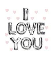 I Love You Folyo Balon Gümüş Renk 35 CM (5343)