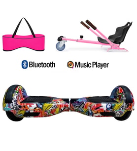 Citymate Elektrikli Kaykay Hoverboard Akıllı Denge 6.5 Inch + HoverKart + Çanta EXTREM PAKET D11