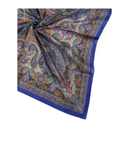 Enba Soft Pamuk Etnik Desenli Eşarp (İndigo)