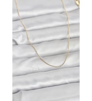 CM 14K Gold Renk İnce Top Zincirli 60 cm Kadın Kolye