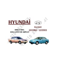 Hyundai Accent 1994 - 2004 Araca Özel Kısa Uzun Far Ampulü h4