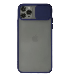 Newface Apple iPhone 11 Pro Kılıf Palm Buzlu Kamera Sürgülü Silikon - Lacivert