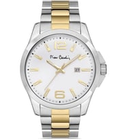 800411F06 Pierre Cardin Çelik Kordon Erkek Kol Saati 30 Mt Su Gecirmez (Gri - Sarı)