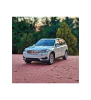 BMW X5 model 1/36 Ölçek 12cm çekbırak(ÖZEL PLAKALI) (Gri-Beyaz)