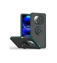 Redmi Note 14 Pro 5G Kılıf Montreal Yüzüklü Silikon Kapak - Yeşil
