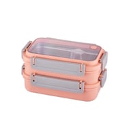 VAGONLİFE ÇELİK YEMEK KABI 2 KATLI BÖLMELİ 1200 ML - LUNCH BOX  BL2215  PEMBE
