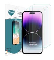 Microsonic Apple iPhone 14 Pro Max Screen Protector Nano Glass Cam Ekran Koruyucu (3`lü Paket) (Renksiz)