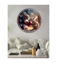 Retro Tasarımlı Duvar Saati 35X35 CM (Baskılı)