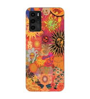 Oppo A16 Uyumlu Vintage Kolaj Desenli Şeffaf Telefon Kılıfı