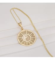 Kişiye Özel Tasarım Yin Yang Kolye 925K Gümüş (Gold)