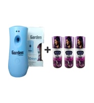 Garden Oda Kokusu Freshmatik, Otomatik Sprey Makine + Lavanta Yedek Sprey 260 ml Air Freshener + Otomatik Sprey Yedeği Oda Spreyi Lavanta 260 ml x 3 Adet