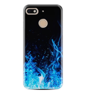 General Mobile GM8 Go GM9 GM20 Pro Plus Kılıf Desemli Silikon Blue Fire 1678