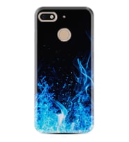 General Mobile GM8 Go GM9 GM20 Pro Plus Kılıf Desemli Silikon Blue Fire 1678