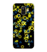 Samsung Galaxy A6 (2018) Uyumlu Kapak Semboller Tasarımlı Şeffaf Silikon Kılıf