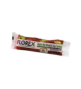 250 ADET FLOREX-502 ÇİLEK KOKULU  BÜZGÜLÜ  BÜYÜK  10PCS 65X70CM ÇÖP TORBASI  25x10=250 (5343)
