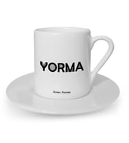 İsme Özel Türk Kahvesi Fincanı Seti - Yorma (Beyaz)