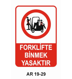 İŞ GÜVENLİĞİ UYARI LEVHASI 1 ADET PVC 21 X 29CM