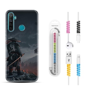 Realme 5i 5 Pro 6i 7 Pro 8 Kılıf Kablo Koruma Spiral Silikon Warrior 1653