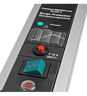 Brennenstuhl Premium-Protect-Line 60.000A Aşırı Gerilim Korumalı 6'lı Alüminyum Grup Priz 3m Kablo