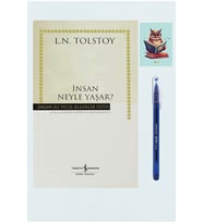 İnsan Neyle Yaşar - Lev Nikolayeviç Tolstoy 9786053607038 (TÜKENMEZ KALEM VE BAYKUŞ NOT DEFTERİ) (Renksiz)