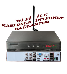 4 Kanal Wi-Fi Bağlantılı 5 Mp H265+ Hıbrıt Araç, Insan ve Yüz Tanımalı Xmeye Kayıt Cihazı