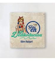 Kişiye Özel Yılın Dedikoducusu Taş Bardak Altlığı