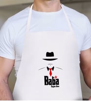 BK Gift Kişiye Özel Godfather Baba Tasarımlı Beyaz Mutfak Önlüğü-17