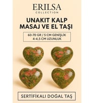 Sertifikalı Unakit Kalp Masaj ve El Taşı – Duygusal Denge ve Ruhsal Arınma Kristali (Çok Renkli)