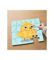 Sevimli Minik Sarı Civciv Tasarımlı 24 Parça Ahşap Çocuk Puzzle MPK0648