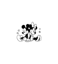 Mickey Minnie Sırt Sırta Sticker (oto-motor-laptop-duvar-dekor) 20 X 16 Cm