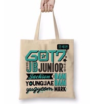 Got7 Collage Bez Çanta Uzun Saplı