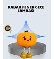 Northcity Eğlenceli Balkabağı LED Gece Lambası - 3 Kademeli Işık Ayarlı ve Şarj Edilebilir Tasarım