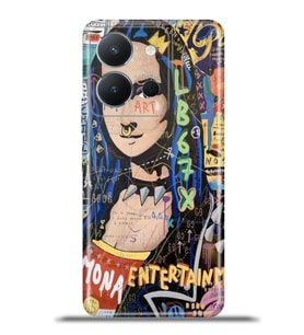 Vivo Y36 Kapak HD Renkli Dizayn Silikon Kılıf - Monalisa Popart