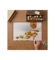 Kutudan Dökülen İlaç Kapsülleri Tasarımı 240 parça Ahşap Puzzle Ahşap Kutuda MP01743