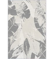 Eliana Home Baskılı, Yıkanabilir Kaymaz Taban Salon Halısı LNA1611 100x150 cm (Gri)