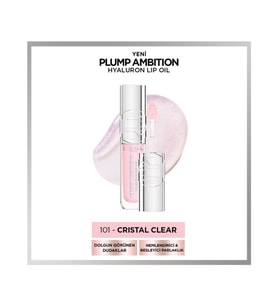 Loreal Parıs Plump Ambıtıon Hyaluron Lıp Oıl 101 Crıstal Clear