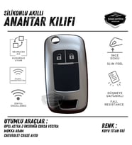 Opel Astra J İnsignia Corsa Vectra Mokka Cruze Silikon Oto Anahtar Kılıfı Kabı Anahtarlık Darbe Emic
