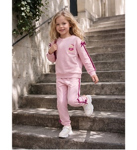 LCW Kids Pembe Fiyonklu Kız Çocuk Eşofman Takım