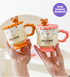 Bear Temalı Seramik Kupa