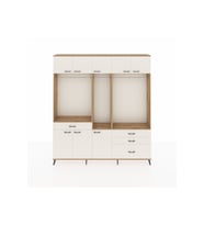 Arges Gardrop 8 Raflı 4 Çekmeceli 3 Askılı 220x30x243 Çam-Aytaşı
