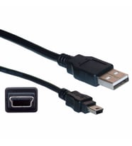 1 Metre 5 Pin Mini Usb Erkek Usb 2.0 Mini Usb B Kablo Mp3 Kamera (Siyah)